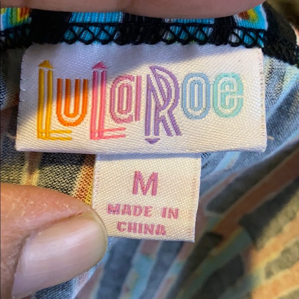 Lularoe Multicolor Rectangular Print Dress Medium - image 3